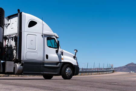 semitruck driving on highway