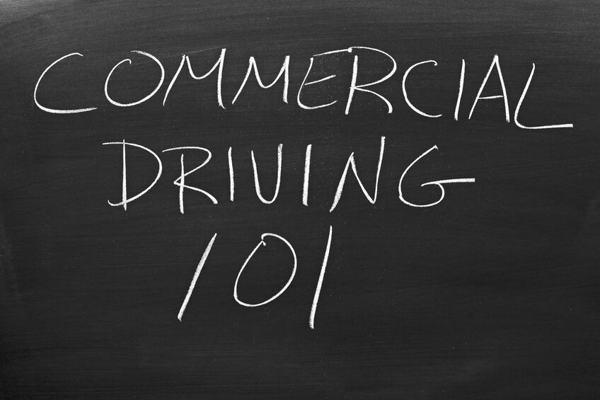 Commercial Driving 101 on Chalkboard for Class to Read